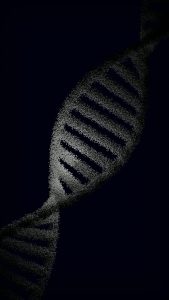 abstract visual representation of dna helix
